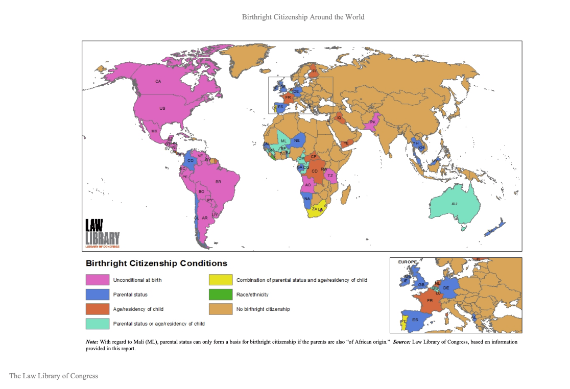 假】美国是世界上唯一实行出生公民权的国家- 辟谣吧